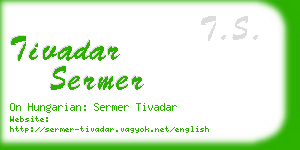 tivadar sermer business card